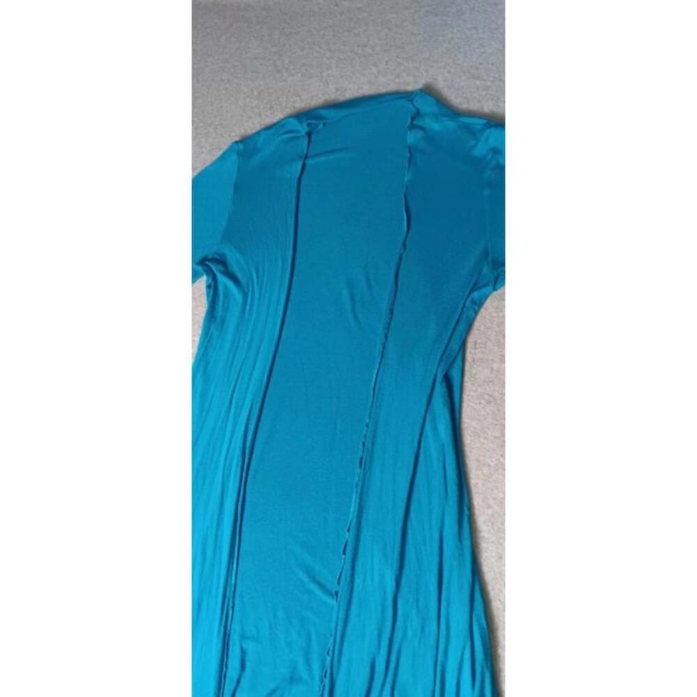 Venus Open Front Long Slinky Cardigan Womens Size One Size Bright Blue... - Picture 3 of 10